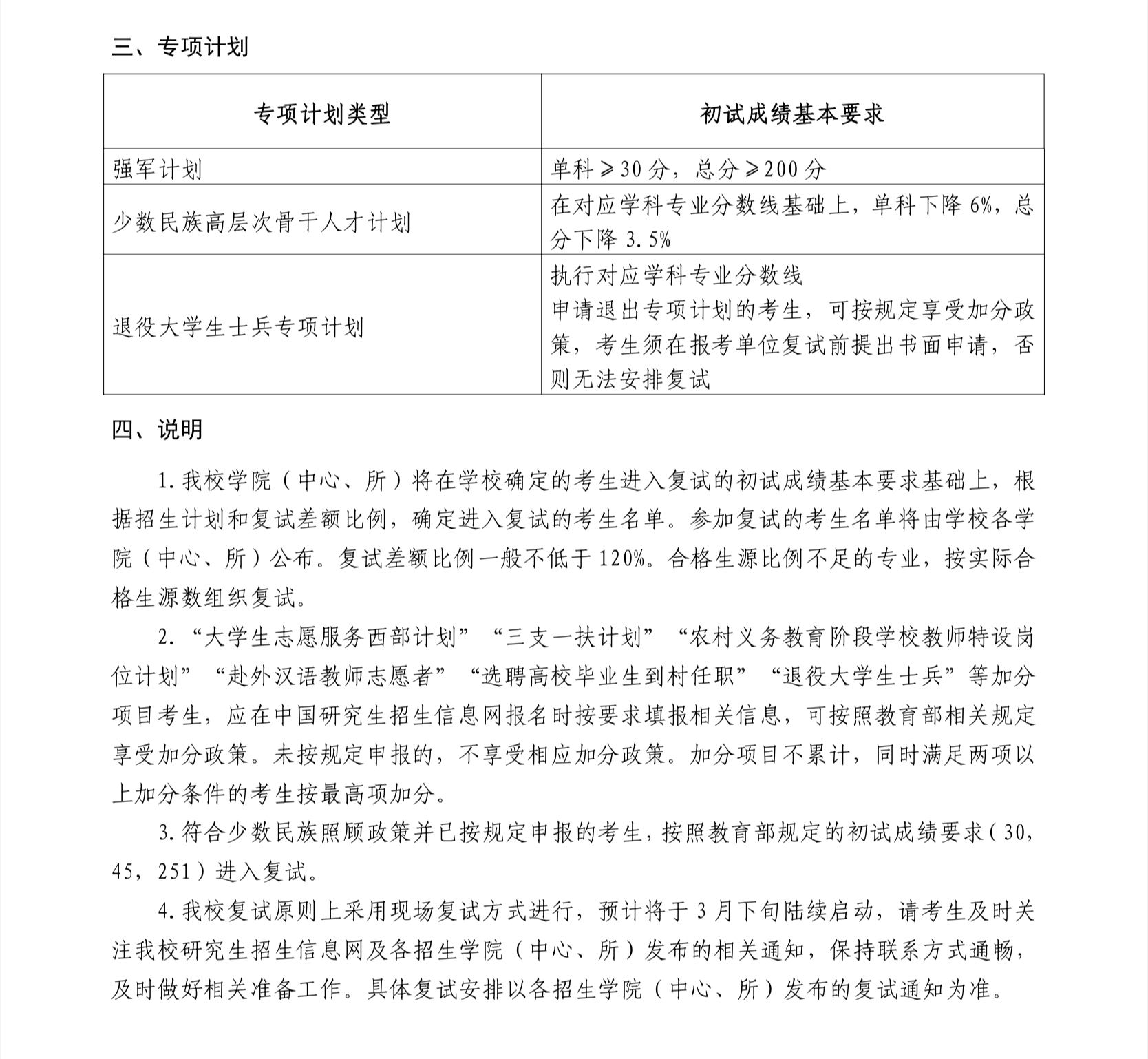 2024考研34所自主劃線院校分數線：山東大學2024年碩士研究生招生考試考生進入復試的初試成績基本要求
